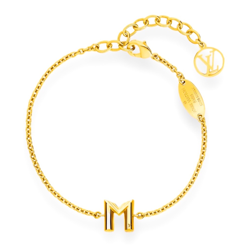 Louis Vuitton: LV And Me Letter M Gold Bracelet